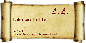 Lakatos Lelle névjegykártya