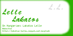 lelle lakatos business card